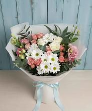 Букет цветов из:  Розы, Лизиантусы и Хризантемы #REPLACE_PRED# Талицы