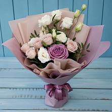 Букет цветов из:  Розы и Лизиантусы #REPLACE_PRED# Талицы