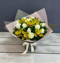 Букет цветов из:  Орхидеи и Розы в Талицы