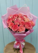 Букет 15 Розовых роз Равель в Талицы